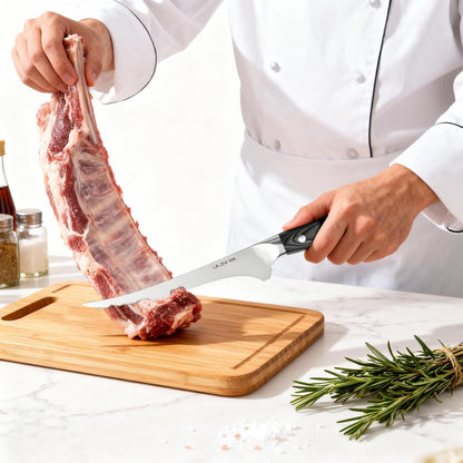 Carving Knife – 12" Premium Brisket Knife for Cutting Smoked Meat, BBQ & Roast Turkey – Razor Sharp German Steel
