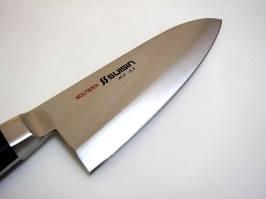 .com Suisin Inox Western-Style Knife Series, Genuine Sakai-Manufactured, Inox Steel 6.5" (165mm) Deba Knife