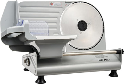Commercial Meat Slicer, 320W Electric Deli Slicer Machine with 10 inch SUS420 Blade, 0-0.4 inch Adjustable Thickness, for Frozen Meat, Ham, Baguett, Steak