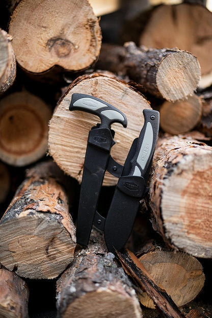 Trail Boss Fillet Knife 7.5in with Stainless Steel Fixed Blade, Full Tang Construction, Ergonomic Handle, TPE Non-Slip Grip, and Custom Molded Sheath for Fishing, Filleting, and Outdoors