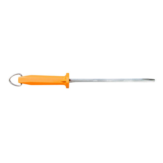 Honing Steel, Smooth, 10", Orange Handle Butcher Steel Sharpener