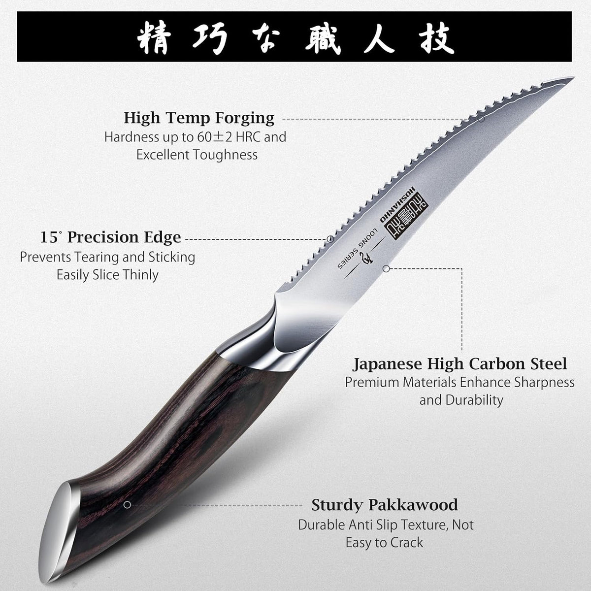 5 inch Tomato Knife, Ultra Sharp Japanese Tomato Slicer Knife