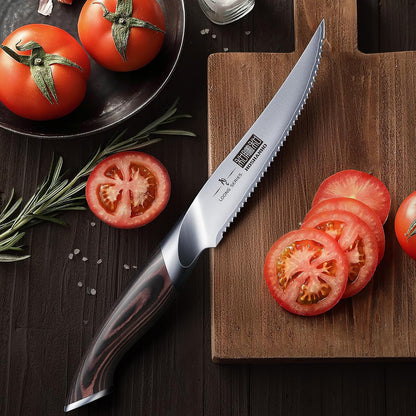 5 inch Tomato Knife, Ultra Sharp Japanese Tomato Slicer Knife