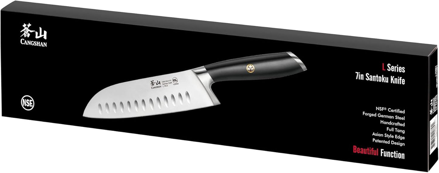 Cangshan L Series 7-Inch Santoku Knife, Forged German Steel, 1026894