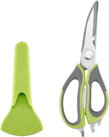 Kitchen Scissors HeavyDuty AllPurpose MagFridge Holder Poultry Shears | Stainless Steel Detachable Blades for Meat, Herbs & Bones, Dishwasher Safe