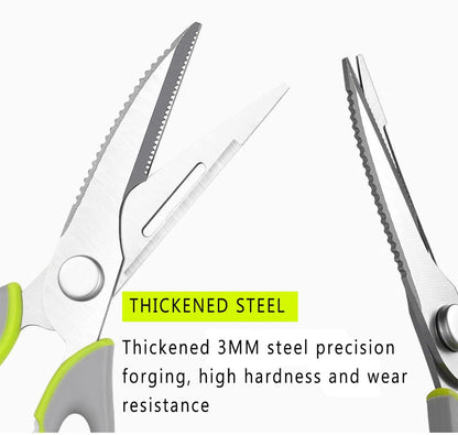 Kitchen Scissors HeavyDuty AllPurpose MagFridge Holder Poultry Shears | Stainless Steel Detachable Blades for Meat, Herbs & Bones, Dishwasher Safe