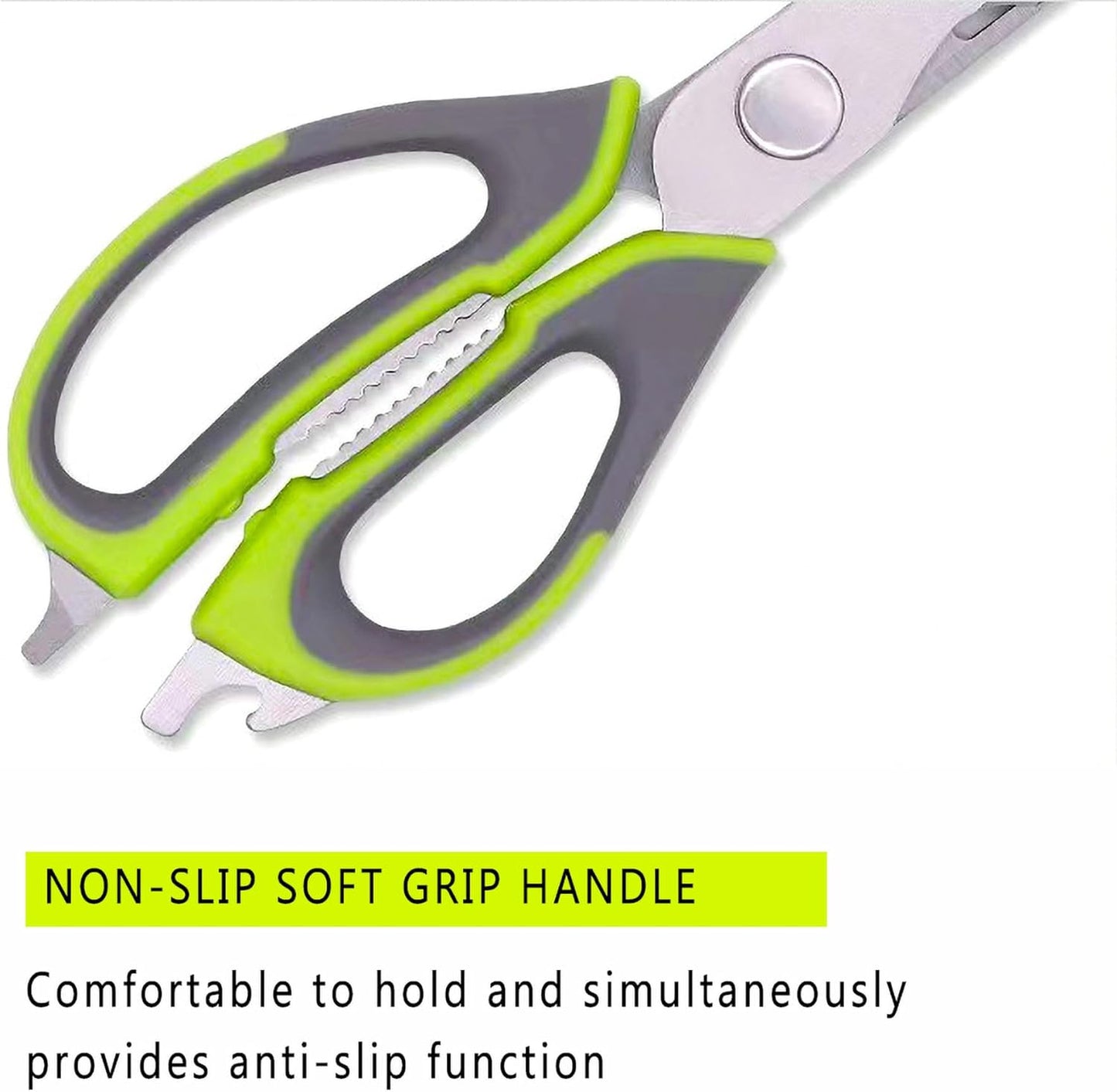Kitchen Scissors HeavyDuty AllPurpose MagFridge Holder Poultry Shears | Stainless Steel Detachable Blades for Meat, Herbs & Bones, Dishwasher Safe