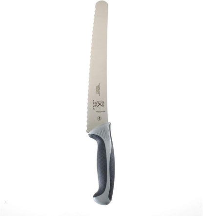 Millennia Colors Stainless Steel Bread Knife 10-Inch Wavy Edge Wide, Gray - Colors B
