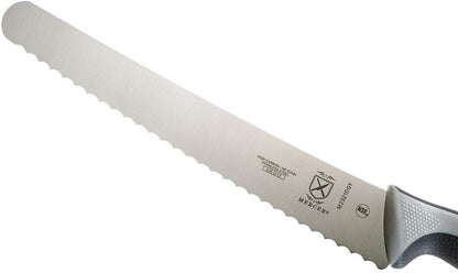 Millennia Colors Stainless Steel Bread Knife 10-Inch Wavy Edge Wide, Gray - Colors B
