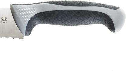 Millennia Colors Stainless Steel Bread Knife 10-Inch Wavy Edge Wide, Gray - Colors B