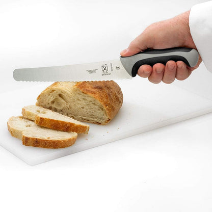 Millennia Colors Stainless Steel Bread Knife 10-Inch Wavy Edge Wide, Gray - Colors B