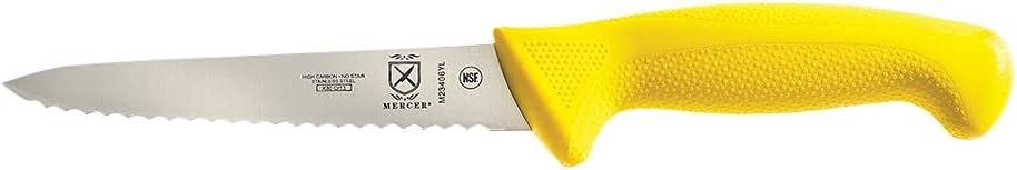 Millennia Colors Stainless Steel Bread Knife 10-Inch Wavy Edge Wide, Gray - Colors B