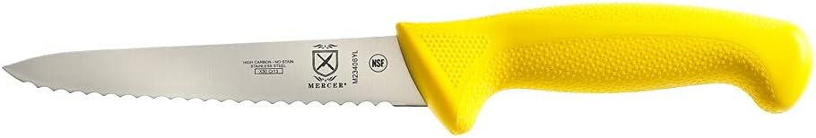 Millennia Colors Stainless Steel Bread Knife 10-Inch Wavy Edge Wide, Gray - Colors B