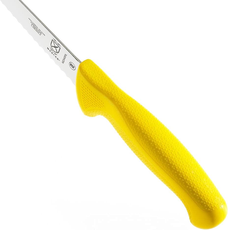 Millennia Colors Stainless Steel Bread Knife 10-Inch Wavy Edge Wide, Gray - Colors B