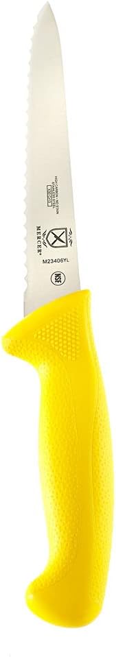 Millennia Colors Stainless Steel Bread Knife 10-Inch Wavy Edge Wide, Gray - Colors B