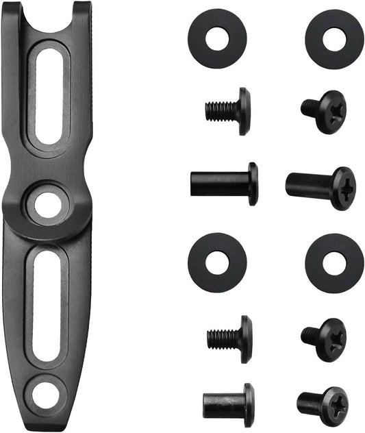 Pocket Clip for Kydex Sheath Outdoor Knife Accessory with Multiple Hole Distances and Thickness Options (Black Titanium)