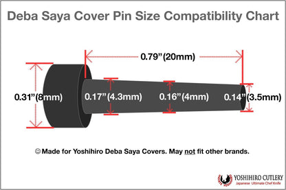 Yoshihiro Safety Pin for Single Edged Deba Saya Knife Covers [Compatibility Chart Provided] (5)
