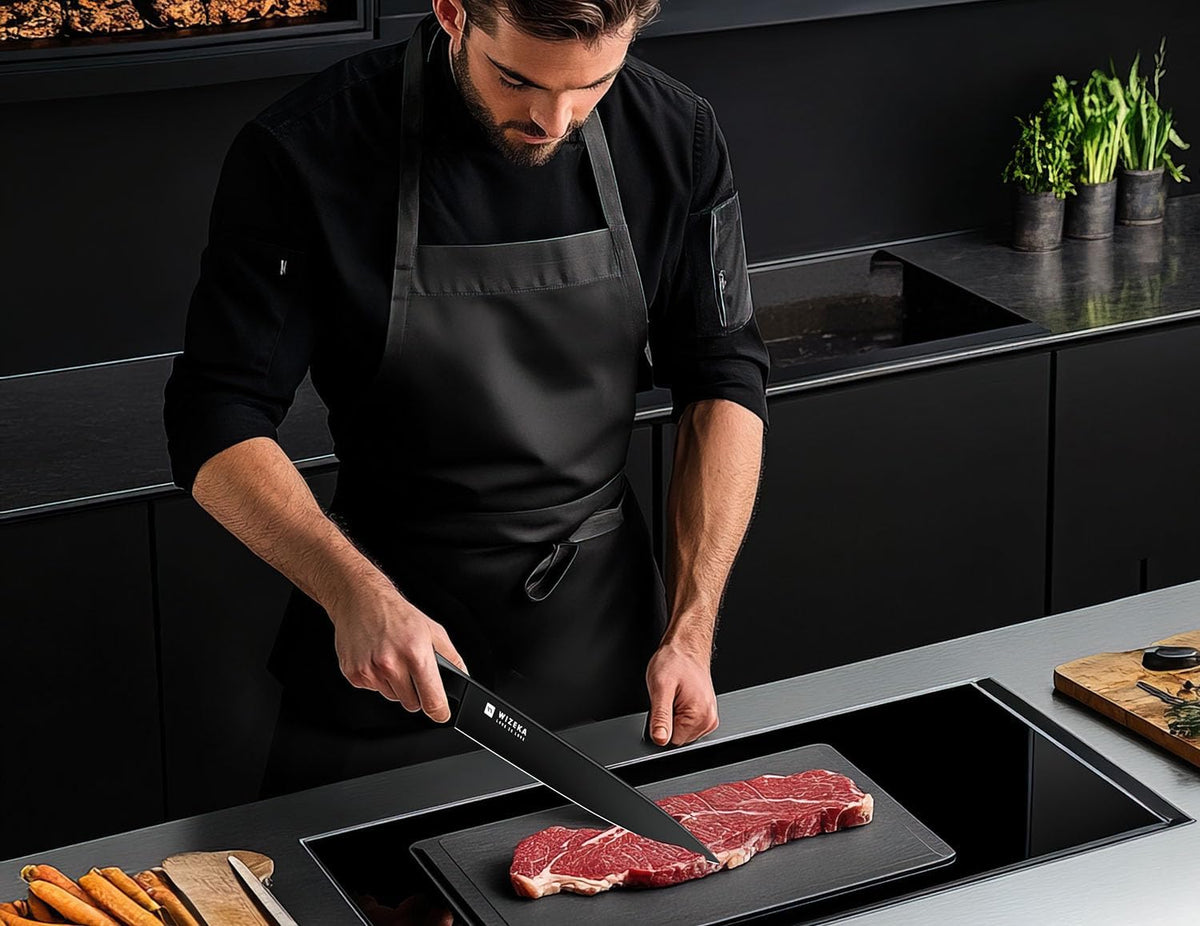 Chef Knife: 8 Inch: Extreme Sharp Kitchen Knife: Full Tang High Carbon Stainless Steel: Chef's knife with Ergonomic Handle with Unique Patterns,Art Life Series