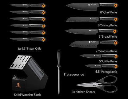 Chef Knife: 8 Inch: Extreme Sharp Kitchen Knife: Full Tang High Carbon Stainless Steel: Chef's knife with Ergonomic Handle with Unique Patterns,Art Life Series
