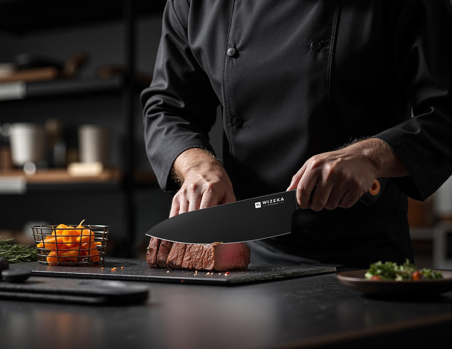 Chef Knife: 8 Inch: Extreme Sharp Kitchen Knife: Full Tang High Carbon Stainless Steel: Chef's knife with Ergonomic Handle with Unique Patterns,Art Life Series
