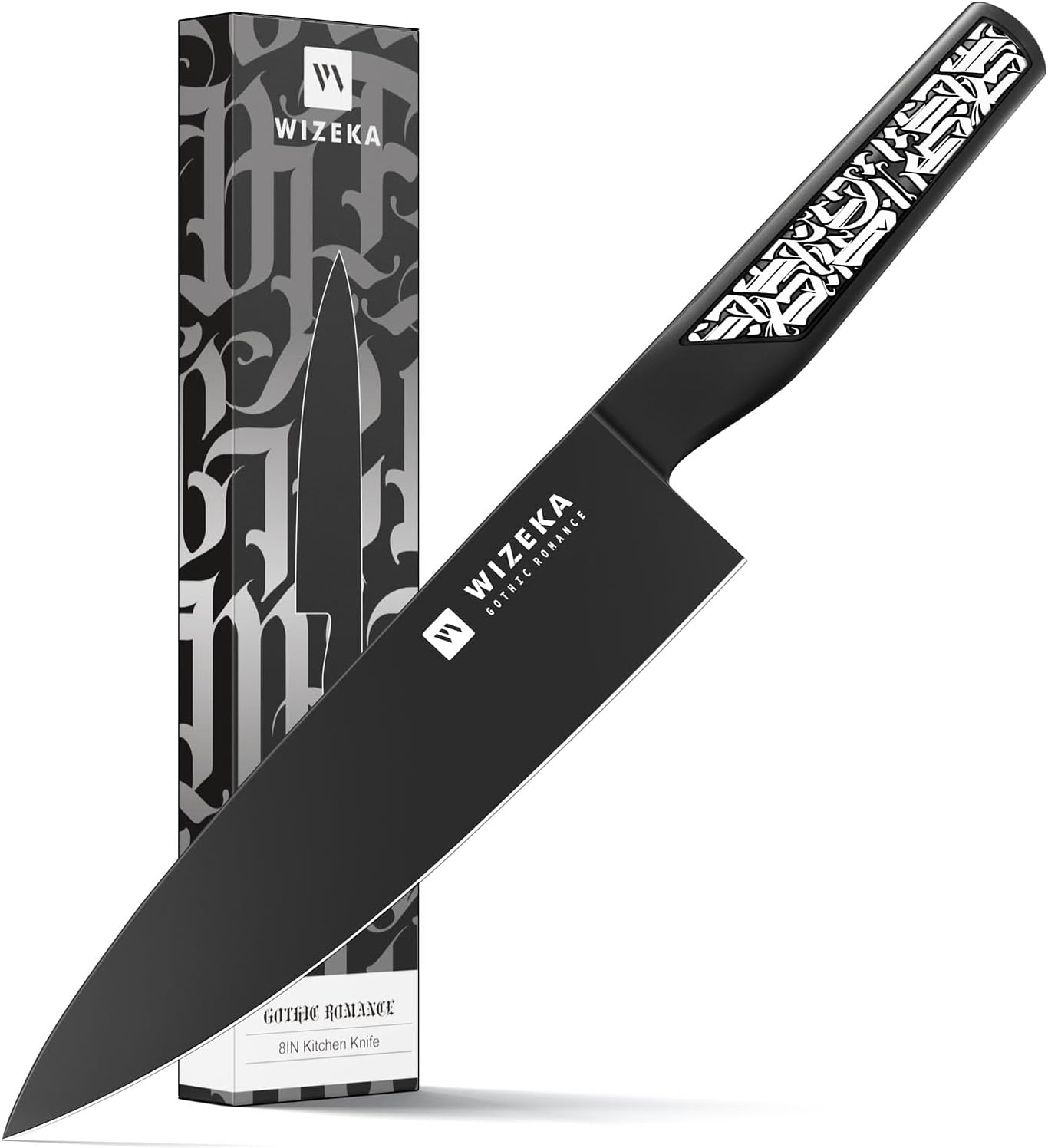 Chef Knife: 8 Inch: Extreme Sharp Kitchen Knife: Full Tang High Carbon Stainless Steel: Chef's knife with Ergonomic Handle with Unique Patterns,Art Life Series