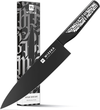 Chef Knife: 8 Inch: Extreme Sharp Kitchen Knife: Full Tang High Carbon Stainless Steel: Chef's knife with Ergonomic Handle with Unique Patterns,Art Life Series