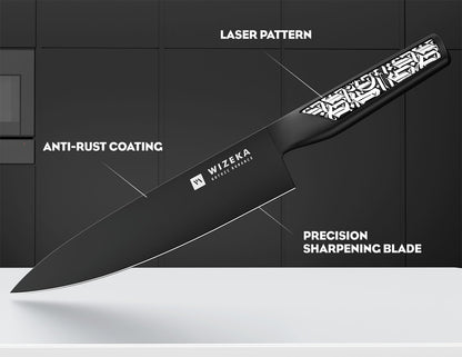 Chef Knife: 8 Inch: Extreme Sharp Kitchen Knife: Full Tang High Carbon Stainless Steel: Chef's knife with Ergonomic Handle with Unique Patterns,Art Life Series