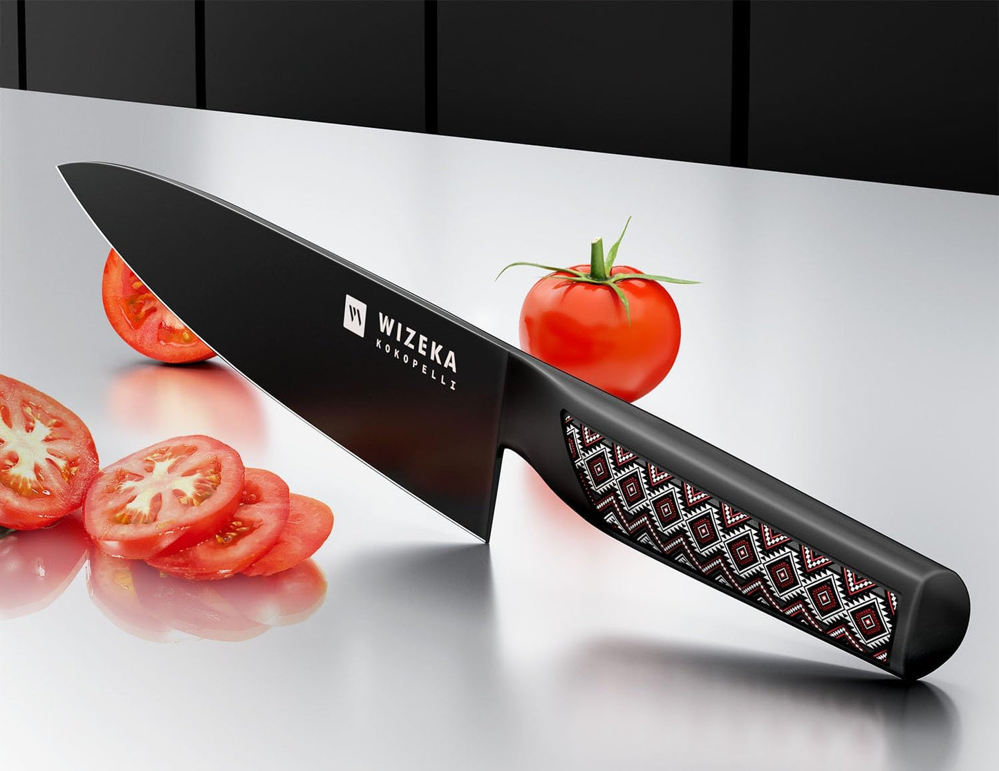 Chef Knife: 8 Inch: Extreme Sharp Kitchen Knife: Full Tang High Carbon Stainless Steel: Chef's knife with Ergonomic Handle with Unique Patterns,Art Life Series