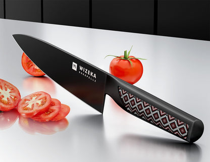 Chef Knife: 8 Inch: Extreme Sharp Kitchen Knife: Full Tang High Carbon Stainless Steel: Chef's knife with Ergonomic Handle with Unique Patterns,Art Life Series