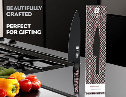Chef Knife: 8 Inch: Extreme Sharp Kitchen Knife: Full Tang High Carbon Stainless Steel: Chef's knife with Ergonomic Handle with Unique Patterns,Art Life Series