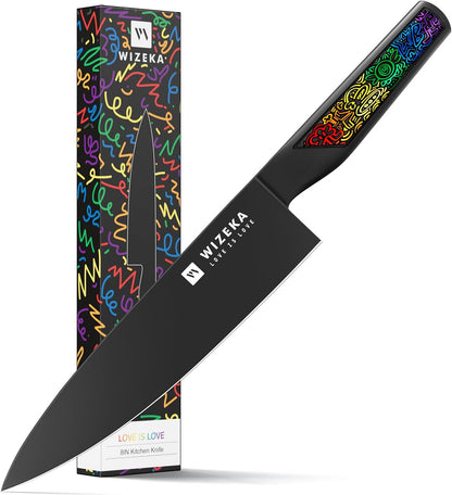 Chef Knife: 8 Inch: Extreme Sharp Kitchen Knife: Full Tang High Carbon Stainless Steel: Chef's knife with Ergonomic Handle with Unique Patterns,Art Life Series