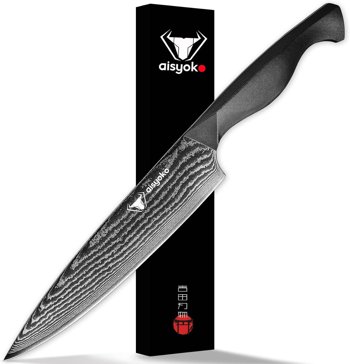 aisyoko Santoku Knife 5" inches-Japan 8C Super Steel 67 Layer Damascus Steel-Sharp Kitchen Knife-Full Tang ABS Anti-Skid Handle utility knife Cooking Knife with Luxury Gift Box