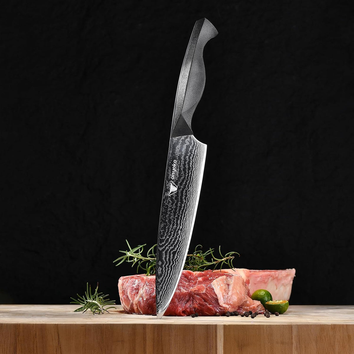 aisyoko Santoku Knife 5" inches-Japan 8C Super Steel 67 Layer Damascus Steel-Sharp Kitchen Knife-Full Tang ABS Anti-Skid Handle utility knife Cooking Knife with Luxury Gift Box