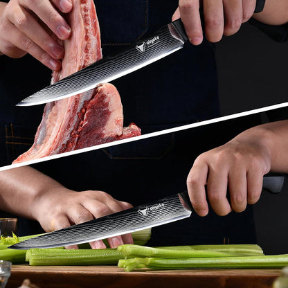 aisyoko Santoku Knife 5" inches-Japan 8C Super Steel 67 Layer Damascus Steel-Sharp Kitchen Knife-Full Tang ABS Anti-Skid Handle utility knife Cooking Knife with Luxury Gift Box