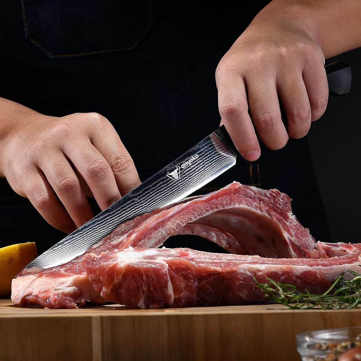 aisyoko Santoku Knife 5" inches-Japan 8C Super Steel 67 Layer Damascus Steel-Sharp Kitchen Knife-Full Tang ABS Anti-Skid Handle utility knife Cooking Knife with Luxury Gift Box