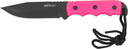 MT-20-35 Series Fixed Blade Knife, Black Drop Point Blade, Plastic Handle, 8-Inch Overall