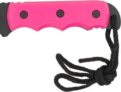 MT-20-35 Series Fixed Blade Knife, Black Drop Point Blade, Plastic Handle, 8-Inch Overall