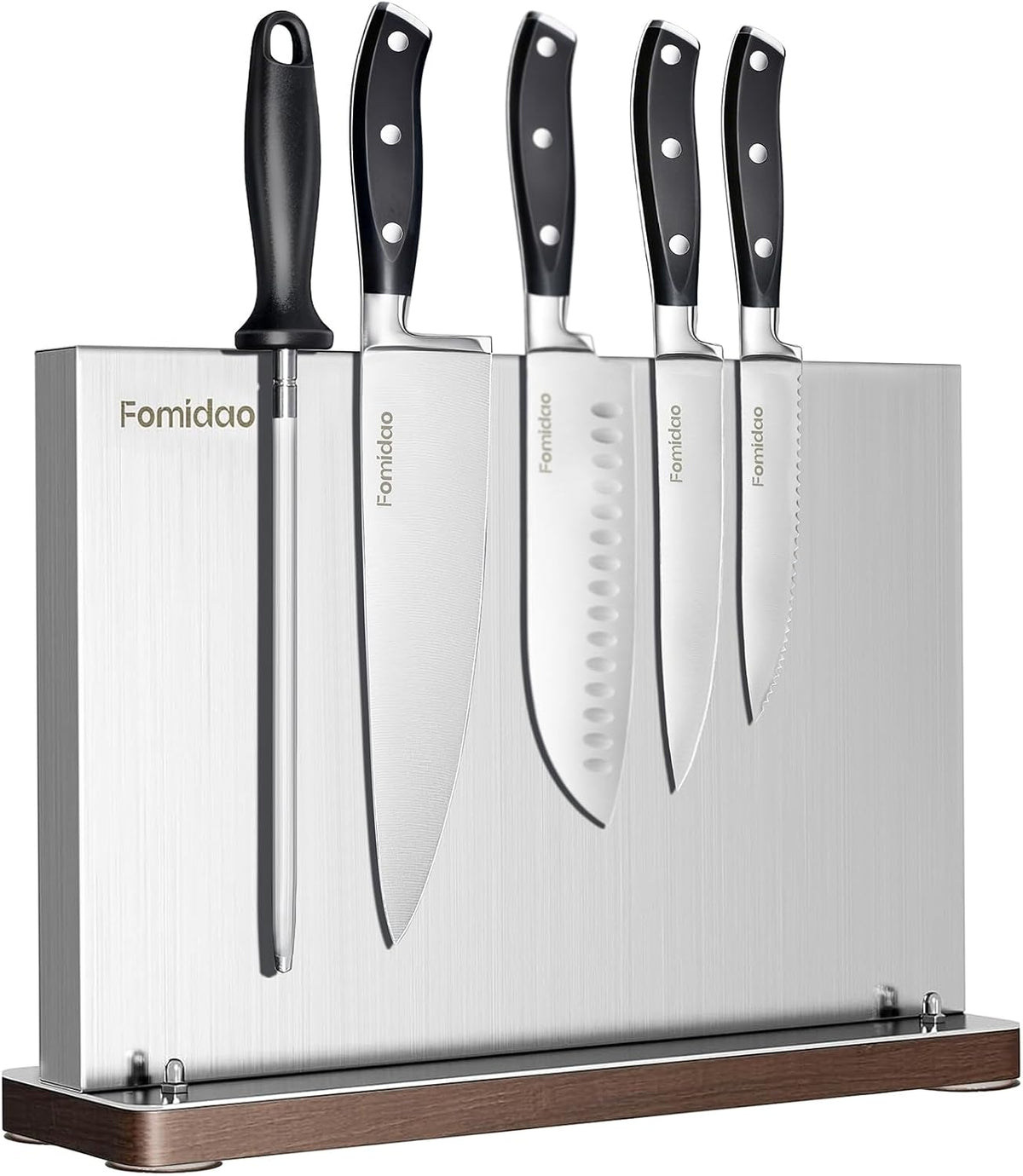 4PSC Knife Block Set With Magnetic Knife Block Holder, Ultra-Sharp Japanese Kitchen Knife Set, High-carbon Steel Chef Knife Sets With Full Tang Handle Design