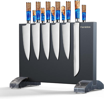 4PSC Knife Block Set With Magnetic Knife Block Holder, Ultra-Sharp Japanese Kitchen Knife Set, High-carbon Steel Chef Knife Sets With Full Tang Handle Design