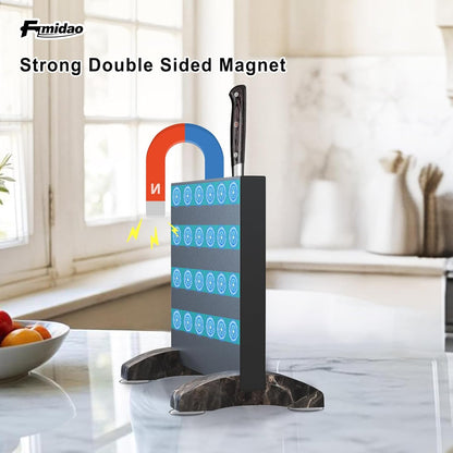 4PSC Knife Block Set With Magnetic Knife Block Holder, Ultra-Sharp Japanese Kitchen Knife Set, High-carbon Steel Chef Knife Sets With Full Tang Handle Design