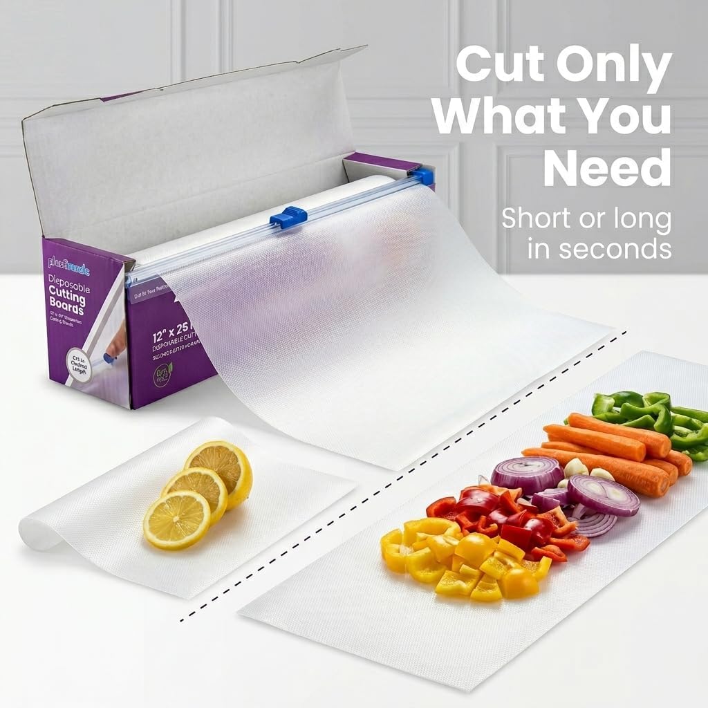 Disposable Cutting Board Sheets, Flexible Plastic Mats, 1 Pack