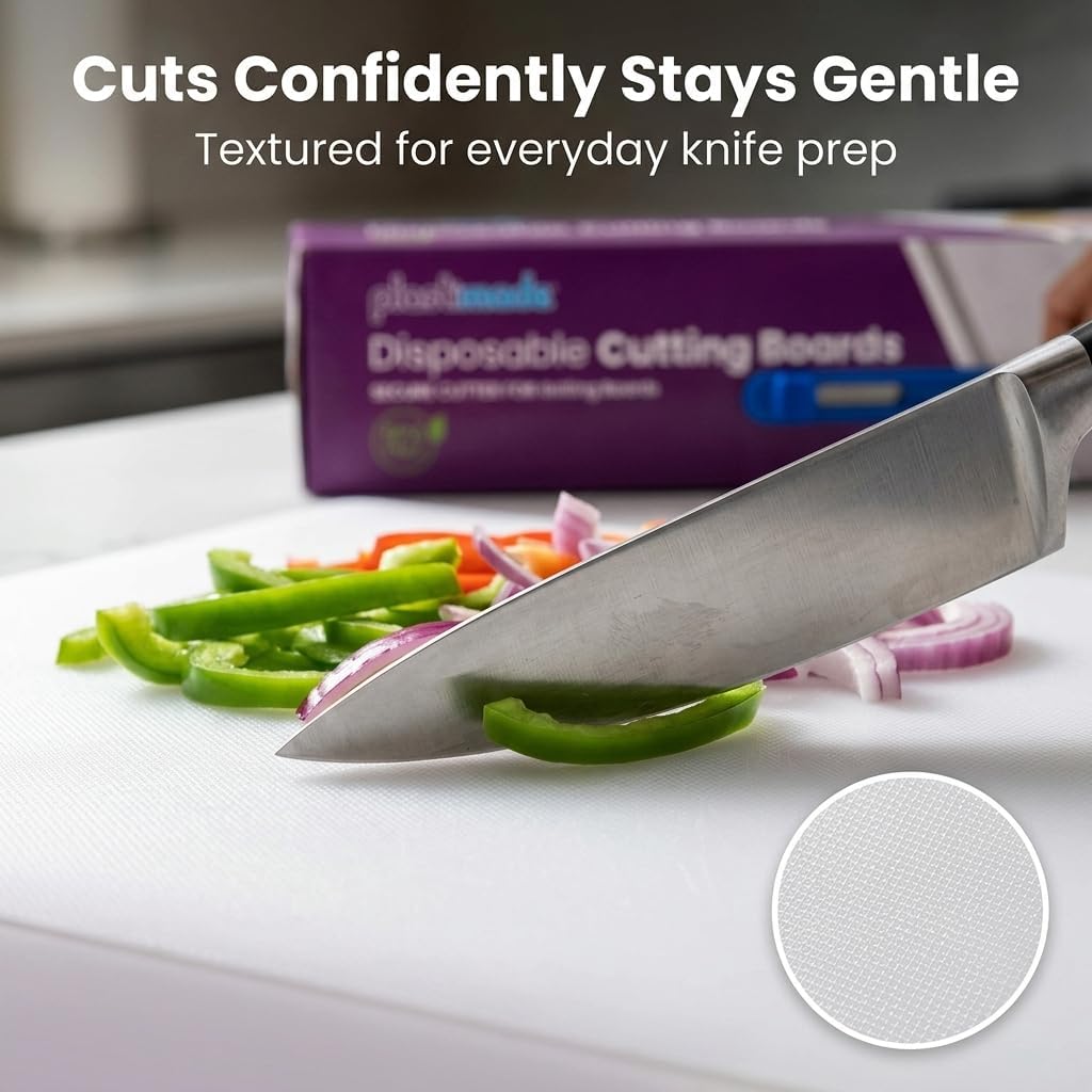 Disposable Cutting Board Sheets, Flexible Plastic Mats, 1 Pack