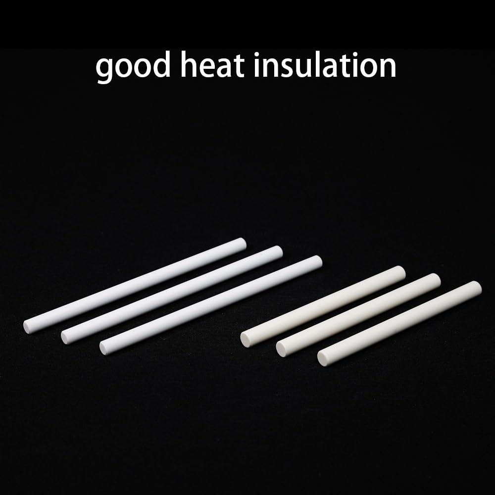 10pcs Ceramic Rods, 100*2mm, High Hardness Aluminium Oxide Jewelry Burning Refractory Rods