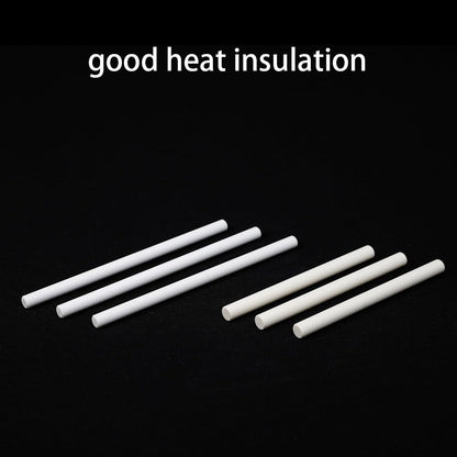 10pcs Ceramic Rods, 100*2mm, High Hardness Aluminium Oxide Jewelry Burning Refractory Rods