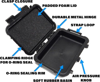 Compact Folding Knife Case - Waterproof Pocket Knife Holder and Knife Box Organizer Fits 3 Folding Knives, Swiss Army Knives & More Up To 5" Folded in Airtight Knife Storage Case