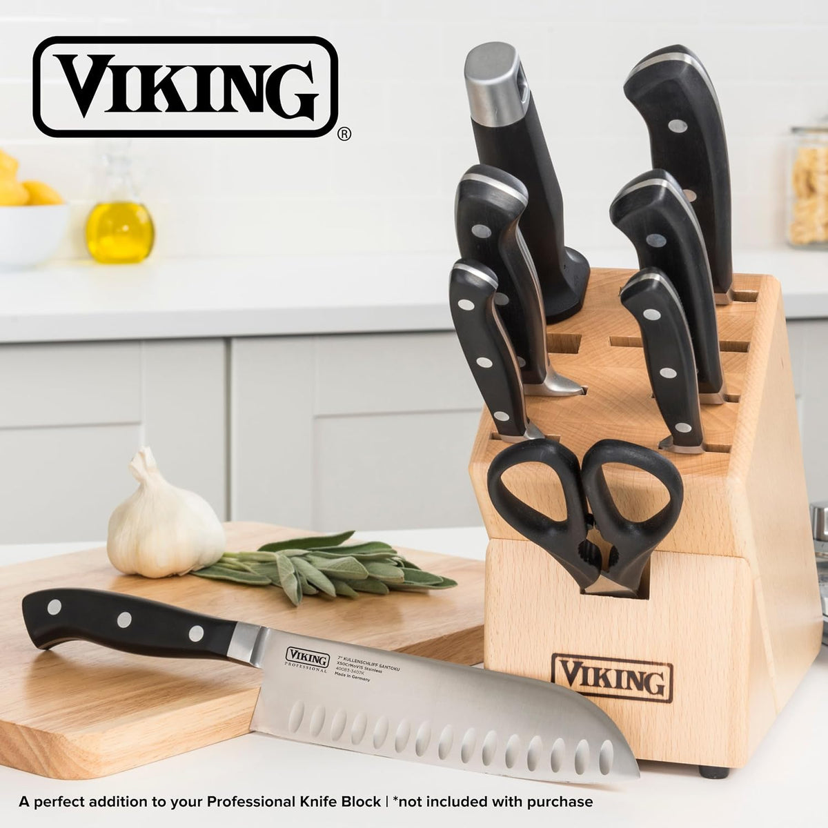 Carving Knife and Fork Set, 8 Inch German Stainless Steel Knife and Fork with Ergonomic Handles for Turkey, Roasts and Chicken, Black