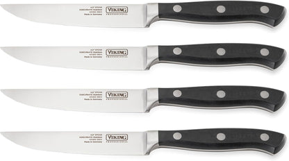 Carving Knife and Fork Set, 8 Inch German Stainless Steel Knife and Fork with Ergonomic Handles for Turkey, Roasts and Chicken, Black