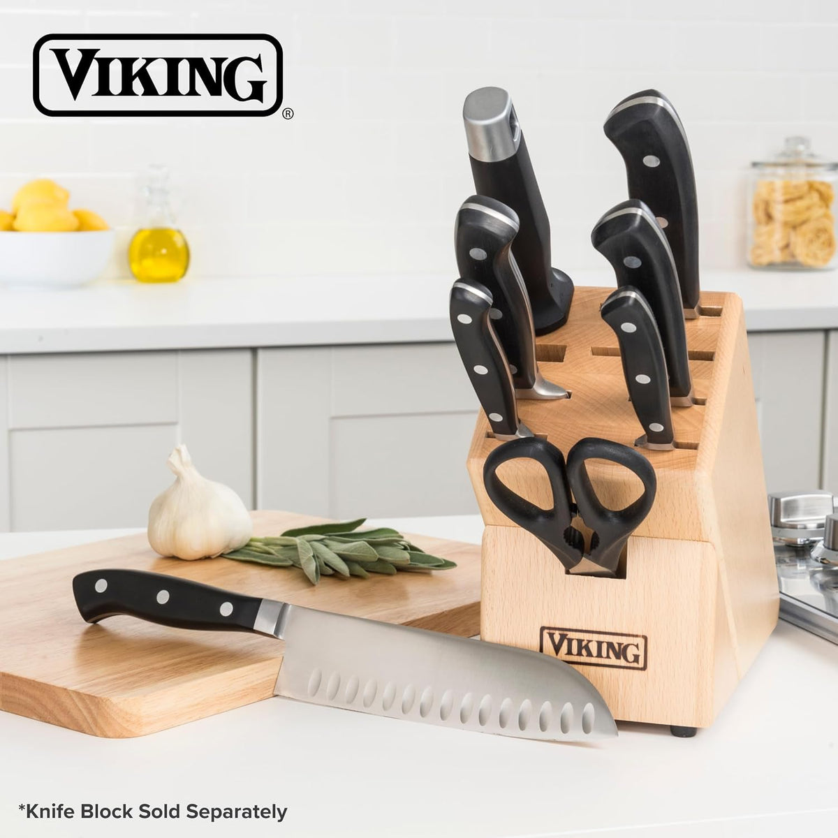Carving Knife and Fork Set, 8 Inch German Stainless Steel Knife and Fork with Ergonomic Handles for Turkey, Roasts and Chicken, Black