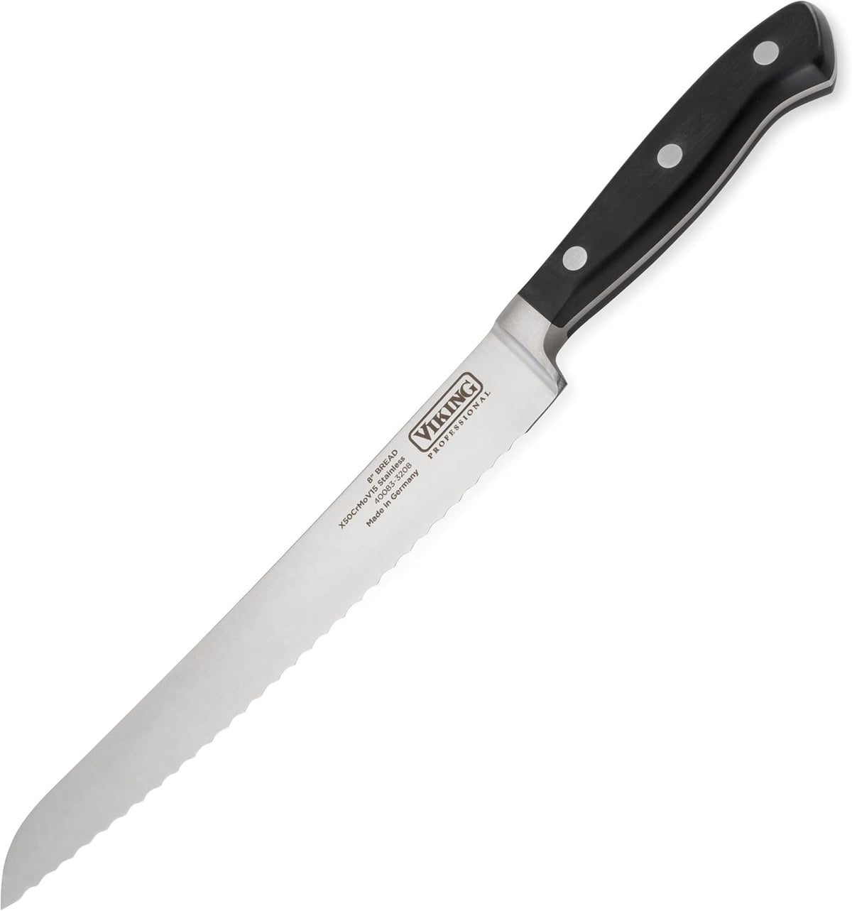 Carving Knife and Fork Set, 8 Inch German Stainless Steel Knife and Fork with Ergonomic Handles for Turkey, Roasts and Chicken, Black