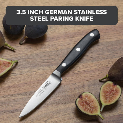 Carving Knife and Fork Set, 8 Inch German Stainless Steel Knife and Fork with Ergonomic Handles for Turkey, Roasts and Chicken, Black